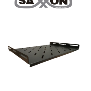 SAXXON SXCH19X1U600 - Charola ventilada para gabinete / Acero Laminado Color Negro / 1UR / Medida de 47cm de Ancho x 35cm de Profundidad